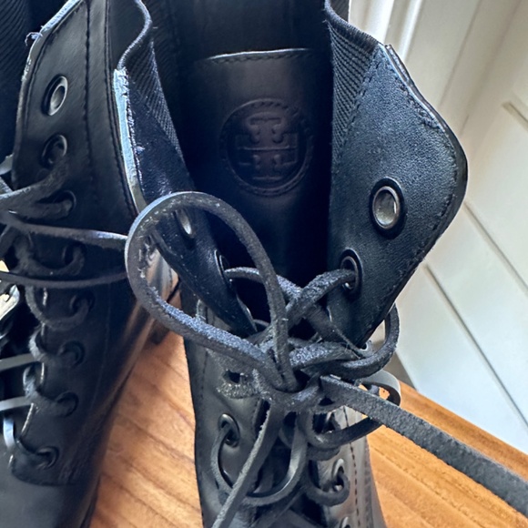 Tory Burch Black Combat Boots - Picture 4 of 6